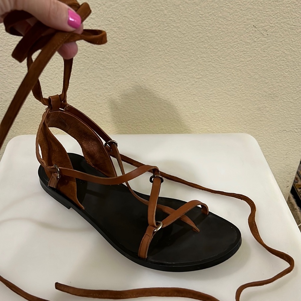 ALLSAINTS strap up flat sandals